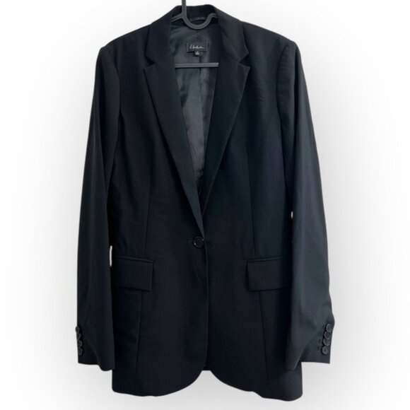 BABATON Aritzia Invest Wool long single breasted Blazer Jacket Tailored Black 4 - Picture 5 of 7